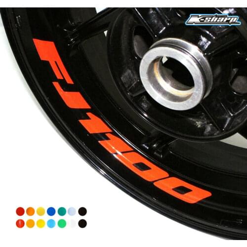8 X custom inner rim decals wheel reflective sign Stickers stripes Fit YAMAHA FJ 1100