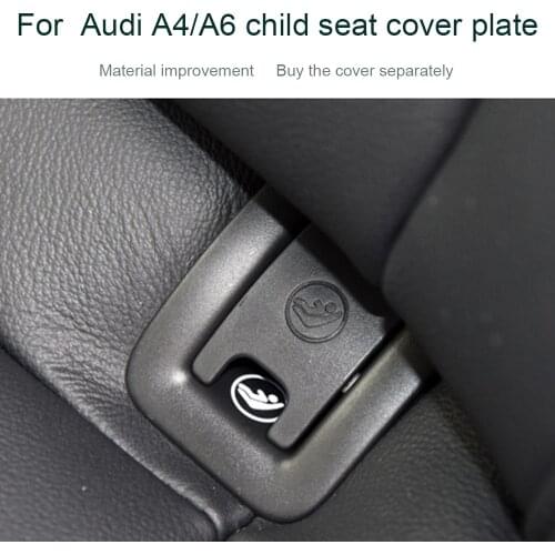 Car Rear Child Seat Anchor Isofix Slot Trim Cover Button for Audi A4 A6 4G8887187 Car ISOFiX Cover Child Restraint Black Gray