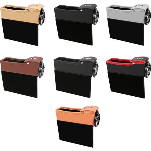 Car Seat Gap Filler Catcher Storage Box Excellent Craftsmanship Well Durability Console Side Pocket Organizer Cup Holder