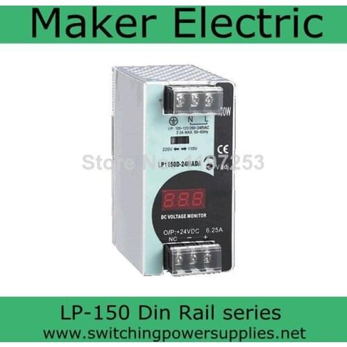 150W 24V 10A power din rail 24 LP-150-24 6.25A switching power supply