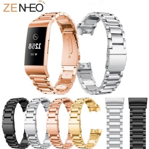 Stainless Steel Bands for Fitbit Charge 3 Metal Wristbands fashion Luxury sport Watch Band Strap for Fitbit Charge 3 Wrist Band