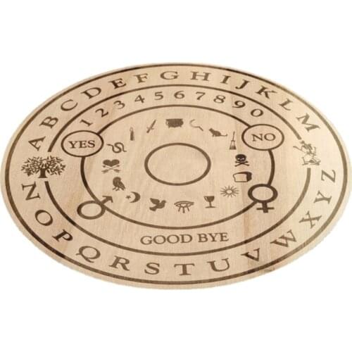 Wooden Astrology Pentacle Altar Plate Divination Coaster Mat Witchcraft Supplies Table Decorations Props Ornaments Supplies