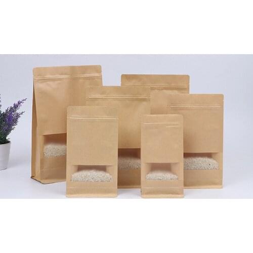 Ferimo 100pcs Universal environment-friendly sealed self sealing self-made kraft paper food packaging storage bags
