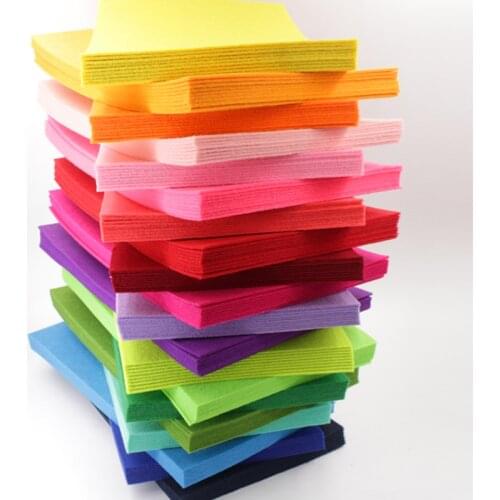 2mm Thickness 20X30cm Felt Fabric Polyester Nonwoven Flowers Cloth Garland Multi Color For Diy Sewing Crafts Handicraft Decor