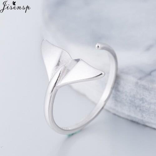 Jisensp Trendy Jewelry Cute Animal Fish Tail Finger Ring for Women/Men Gifts Fashion Anel Aneis Bague Femme Knuckle Midi Ring