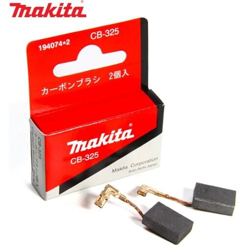 Makita Carbon Brushes CB325 Power Tools Spare Parts 16x11x5mm Auto Cut for Electric Grinder Motor 194074-2 9554NB 9557NB 9558