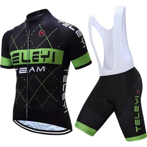Teleyi Summer Cycling Jersey Set Men Summer MTB Bicycle Clothes Ropa Ciclismo Short Sleeve Bike Jersey Sets Pro Cycling Clothing
