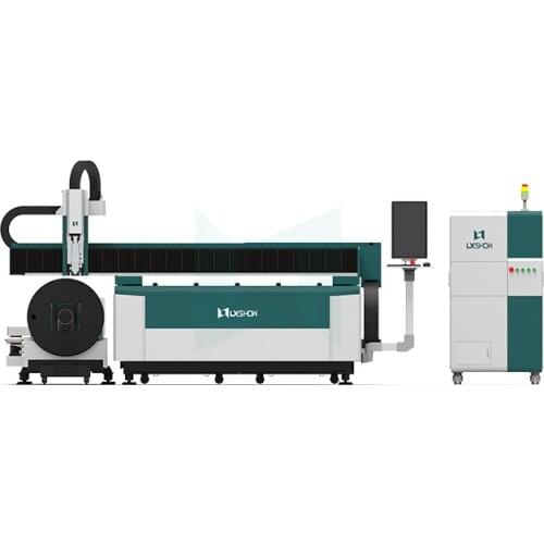 High configuration 500w 750w 1.5kw 2w fiber laser cutting machine for metal sheet round square tube cutting