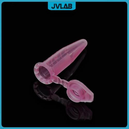 Centrifuge Tube 1.5ml Pink Centrifuga Tube With Lock Cover Color EP Tube Plastic Bottom Tip Test Tube With Clear Scale 500 / PK