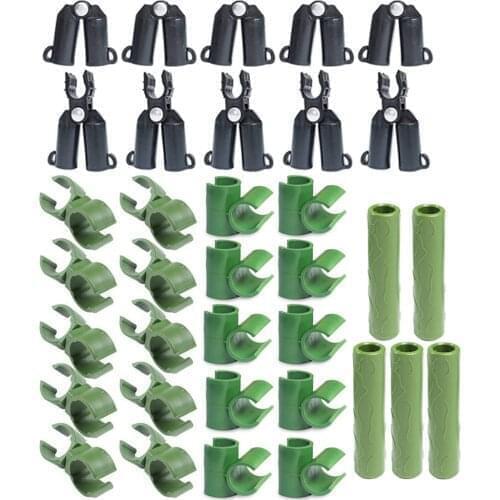 30pcs A-Type Bracket Climbing Frame Set Plant Pile Connector Clip Connecting Cross-buckle Fixing Joints Plastic Garden Tools