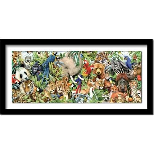 New 5D DIY Diamond Painting Zoo Animals Embroidery Full Square Diamond Cross Stitch Rhinestone Painting Home decor Gift