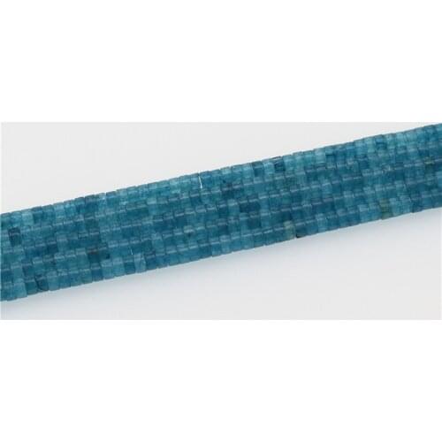 One Strand Natural Aquamarine Blue Quartz Gemstone 2*4mm Rondelle Spacer Loose Stone Beads for Jewelry Craft Making