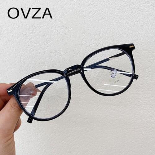 OVZA TR90 Transparent frame glasses men fashion blue blocking glasses women Computer Goggle Classic rectangle Style S5051