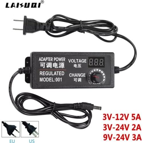 AC to DC 3V-12V 3V-24V 9V-24V adjustable adapter voltage Regulated power supply adaptor 3-12V 9-24V 3-24V 2A 3A 5A 3V 9V 12V 24V