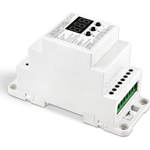 4CH Constant Voltage LED DMX512 Decoder;with RJ45 connector(BC-834-DIN-RJ45)