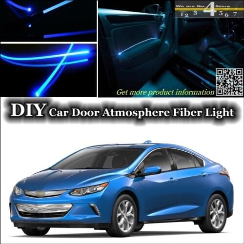 Interior Ambient Light Tuning Atmosphere Fiber Optic Band Lights For Chevrolet Volt Door Panel illumination (Not EL light) Refit