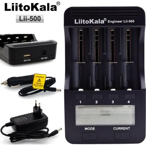 Liitokala Lii-500 LCD 3.7V 18650 18350 18500 16340 17500 25500 10440 14500 26650 1.2V AA AAA NiMH lithium battery Charger