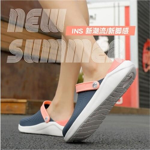 Womens Sandals 2021 Casual Crocks Clogs Unisex Breathable Beach Sandals Summer Slip on Jelly Shoes for Women Slippers Mules