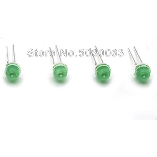 100pcs 5mm DIP LED Green turn Emerald green straw hat lamp light emitting diode F5 super bright