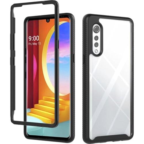 100pcs/lot 360 Full Body Slim Armor Phone Case For LG G8X V50S ThinQ K51 Q51 Stylo 6 Velvet Harmony 4 K40S With Front Frame