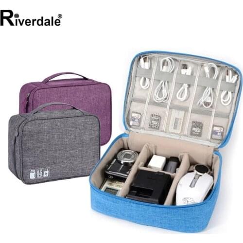 2021 Digital Storage Bags Organizer New USB Gear Cables Wires Charger Power Battery Zipper Phone Bag Case Travel Accessories