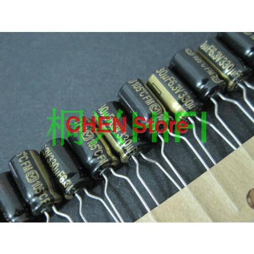20PCS matsushita capacitor FM Series 6.3V330UF 6.3X11MM ultra low internal resistance Electrolytic Capacitor 330uf 6.3v