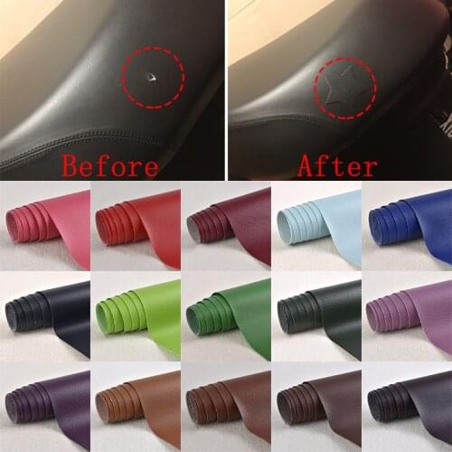 Lychee Pattern Artificial PU Leather Fabric Repair Patch DIY Craft Adhesive Self-adhesive Sofa Fabric Car Interior Refurbishment