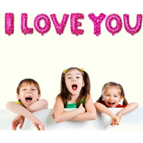 8pcs/lot 16inch I Love You Letter Shaped Ballons Rose/Blue/Gold Wedding Decoration Air Balloon Foil Inflatable Balloons CP0718