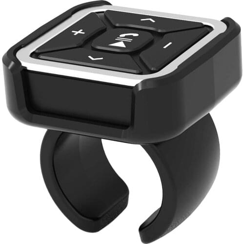 BT009 Car Steering Wheel Bike Mount Bluetooth Remote Control MP3 Media Button for iOS/Android, IPX4 Waterproof