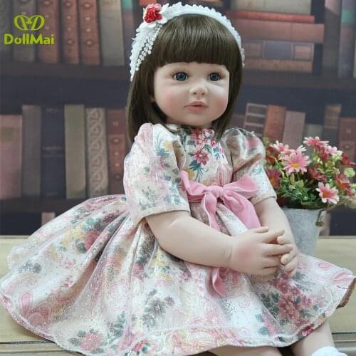 Exclusive offer DollMai reborn baby dolls 24" vinyl silicone reborn babies alive bebe reborn bonecas kids toddler doll playmate