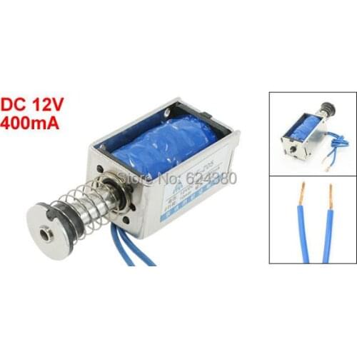 Solenoid Electromagnet 12V DC 400mA 10mm Stroke 45N 4.5Kg 9.9LB Force Open Frame Type