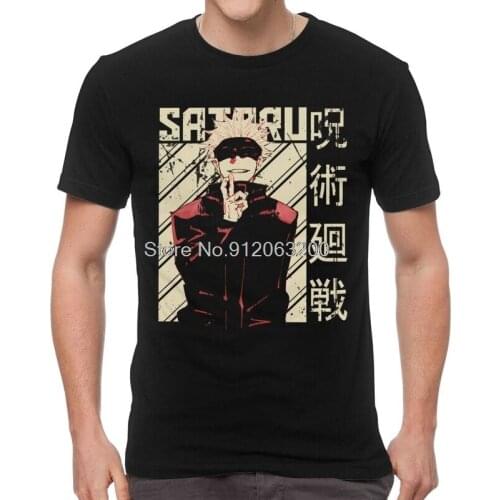 Tvoe Gojo Satoru Jujutsu Kaisen T-shirt Men Streetwear T Shirt Short Sleeve Cotton Japan Anime Manga Tshirt Cool Tee Tops