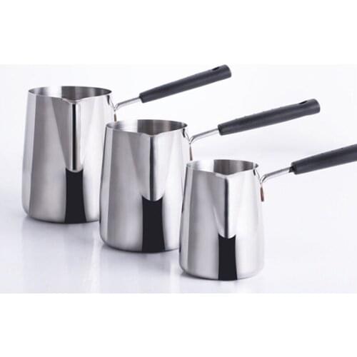 Stainless Steel Bakelite Handle Wax Melting Pot DIY Candle Soap Wax Melts Metal Coffee Toroid Pitcher Latte Milk Frothing Jug