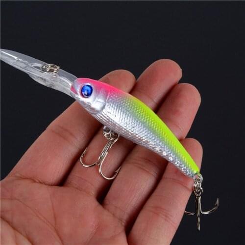 8G/10CM 3D Eyes Artificial Minnow Plastic Fishing Bait Diveing Depth0.5-1.8M Anti-Corrosion Bionic Fishing Lure Hard Bait