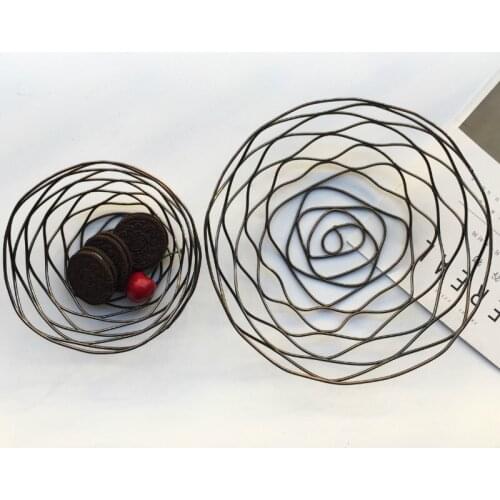 Snacks Basket Iron Net Storage Bowl Fruit Container French Fries Serving Basket Home Decoration Food Restaurant Food Tray Nordic