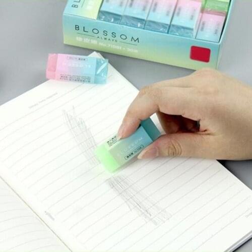 H05B Soft Durable Flexible Cube Cute Colored Pencil Rubber Erasers For School Kids