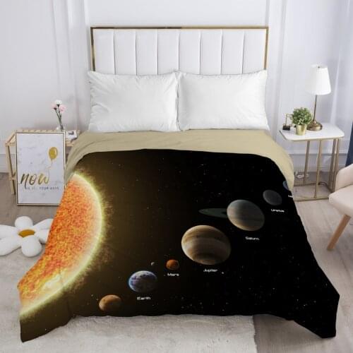 Galaxy Duvet cover Quilt/Blanket/Comfortable Case Double King Bedding 240*220 240x260 Black for Home Mars