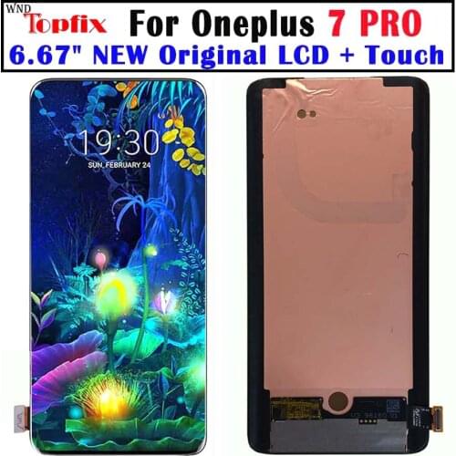 Original AMOLED LCD 6.67" OnePlus 7 Pro LCD Display Screen Touch Panel Digitizer One Plus New Replacement Parts OnePlus 7Pro LCD