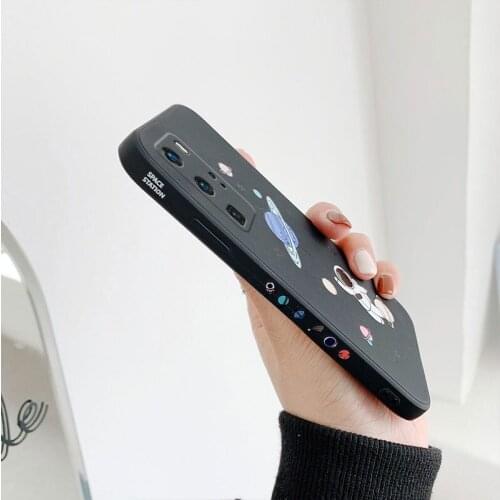 Planet Astronauts Soft silicon Case for Huawei P40 P30 Mate 30 Mate 40 Pro P40 Lite Color border Cover Phone Case Shell Coque