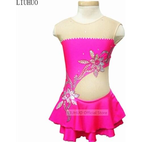 LIUHUO Figure Skating Dress Womens Girls' Ice Performance Rhythmic Gymnastics Competition Leotard Artistic Costume Dance Kids