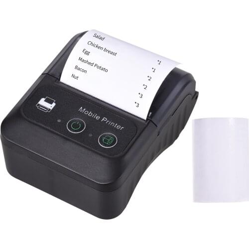 Portable Wireless BT 58mm Thermal Receipt Printer Mini USB Bill POS Mobile Printer Support ESC/POS Print for Android/iOS/Windows