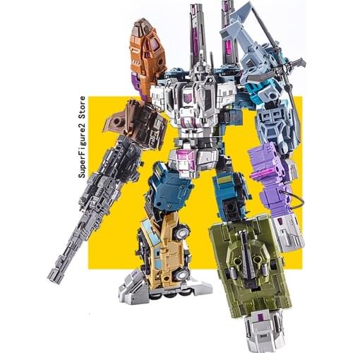 Transformation Pocket Toys PT05 PT-05 G1 Bruticus Action Figure Movie Model PVC 27CM 5IN1 Deformation Car Robot Oversize Gift