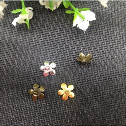 1000pieces 8.5mm five Petals bronze silver gold color beads cap jewelry findings pendant connector jewelry accessories