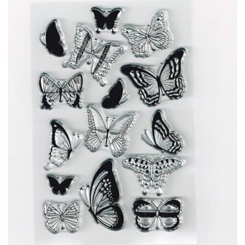 Butterfly Silicone Clear Stamps For Scrapbooking DIY Album Paper Cards Making Decoration Embossing Rubber Stamp