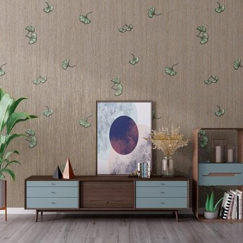 Modern Gingko Leaves 3D Wall Papers Home Decor Waterproof Country Wall Mural for TV Sofa Background Room Walls Contact Paper