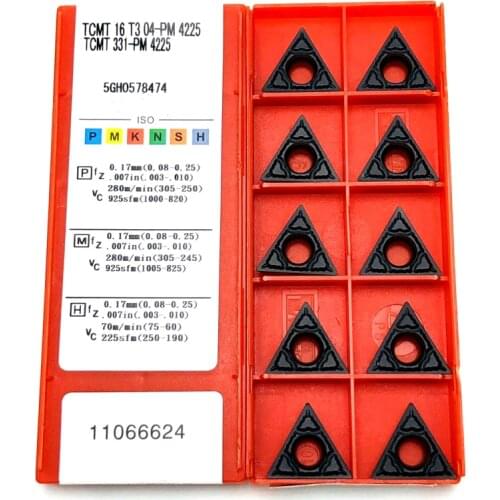 TCMT16T304 PM 4225 Carbide Insert External Turning Tool Turning Insert Lathe Tools High Quality TCMT 16T304 Carbide Insert