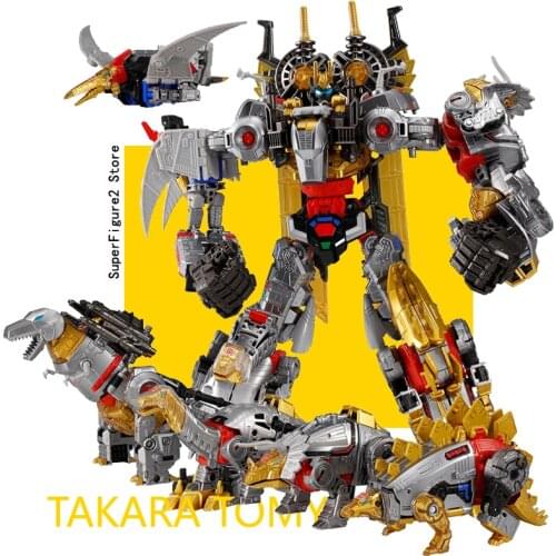 Transformation Action Figure 5 IN 1 TKR-TOMY Volcanicus metal-colored machine dinosaur Toys Model PVC Gift