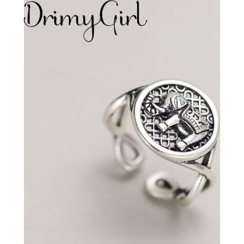 Exaggerated Handmade Elephant Rings Finger Jewelry For Women Retro Gothic Punk Creativity Jewelry 2021