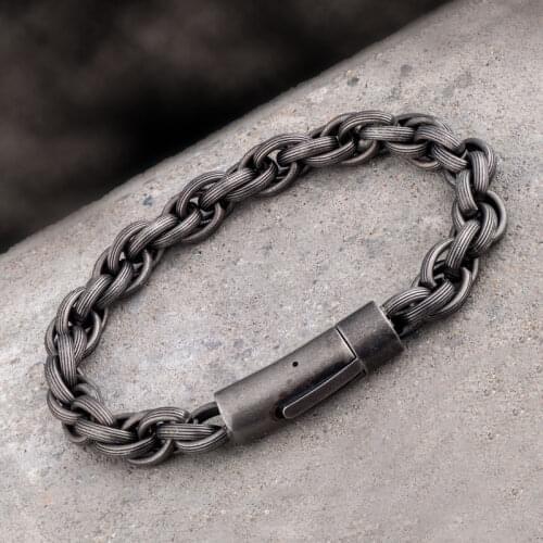 High quality Twist Link bracelet for men stainless steel fashion Jewelry