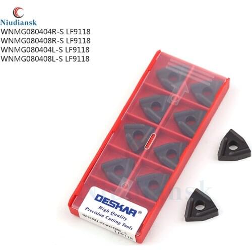 WNMG080404L-S WNMG080408L-S WNMG080404R-S WNMG080408R-S LF9118 External turning tool CNC lathe turning tool Carbide insert 10PCS